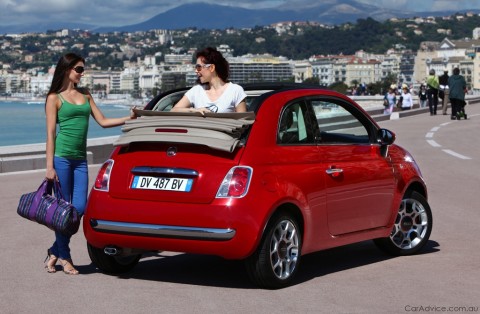 La nuova Fiat 500 Cabrio che sar presentata ufficialmente al prossimo 
