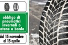 Gomme invernali, oggi scade l’obbligo Gomme invernali, oggi scade l’obbligo