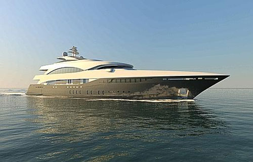 Il super yacht Columbus 177 in costruzione a Napoli dai cantieri Palumbo