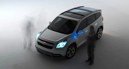 La nuova Chevrolet Orlando concept che verrà presentata al salone di parigi 2008
