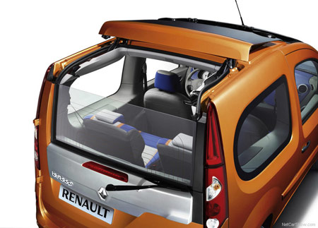 il vano portabagagli della nuova Kangoo BeBop di Renault