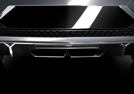 Il primo teaser della nuova lamborghini in anteprima alla fiera dell\'auto di Parigi