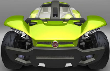 Il frontale del concept Fiat Bugster