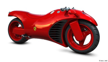 Ferrari a due ruote, ma è solo un disegno