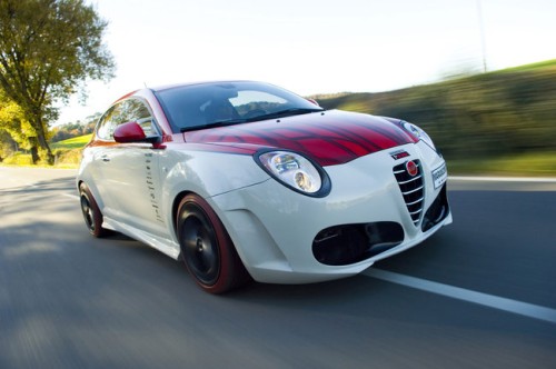 Alfa Mito Tuning con pneumatici rossi per la Demo M430 Marangoni 