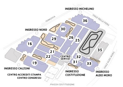 mappa della fiera di bologna