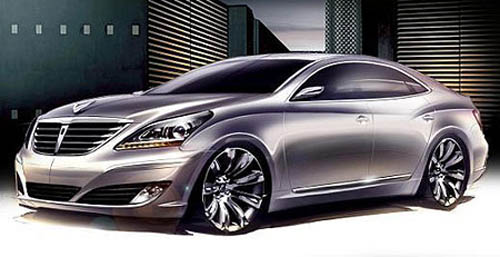 Hyundai Equus, primi bozzetti ufficiali del nuovo modello