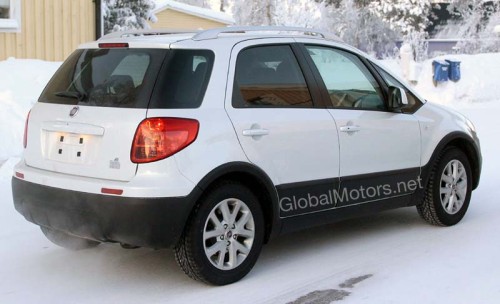 Fiat Sedici Restyling, foto spia prima del Salone di Ginevra 2009