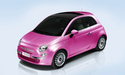 fiat 500 barbie rosa