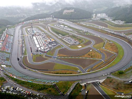 Vista aerea di Motegi, Gran premio del Giappone di MotoGp