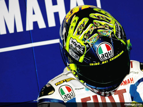 Il casco di Valentino Rossi in edizione Mugello 2009