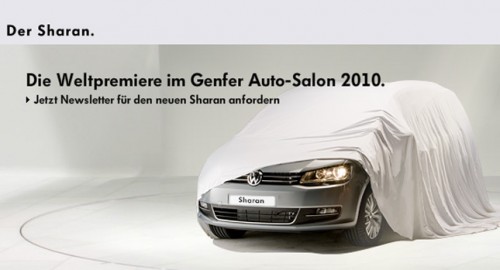 VW Sharan teaser per il Salone di Ginevra