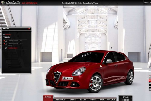 Alfa Romeo Giulietta configuratore online