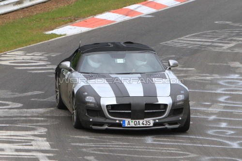 Mercedes SLS AMG Roadster nuove foto spia dal Nurburgring