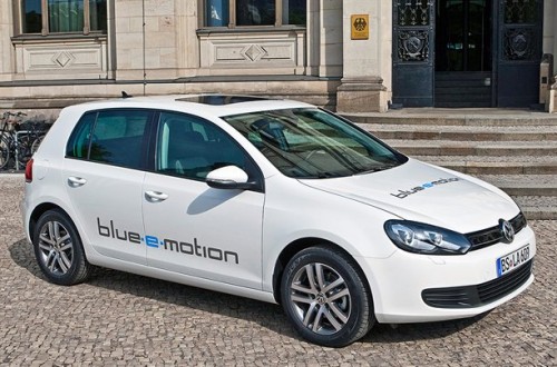 VW Golf elettrica blue-e-motion nuove immagini