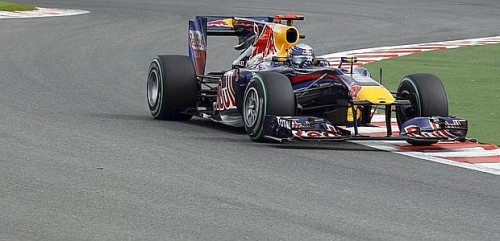 Red Bull Formula One driver Webber of Australia drives his car during a practice session of the Belgian F1 Grand Prix in Spa Francorchamps