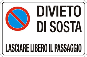 divieto di sosta