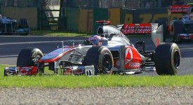 McLaren Formula One driver Button drives during the Australian F1 Grand Prix at the Albert Park circuit in Melbourne