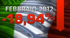 Immatricolazioni auto febbraio 2012 in Italia giù del 19%