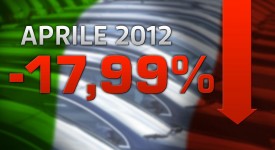 Immatricolazioni auto aprile 2012 in Italia in calo del 17,99%