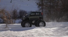 Fiat Panda Monster Truck protagonista di uno spot pubblicitario