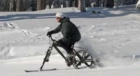 Val d'Aosta con la bici da neve