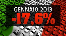 Immatricolazioni auto gennaio 2013 in calo del 17,6%