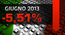 Immatricolazioni auto giugno 2013 in Italia in calo del 5,51%