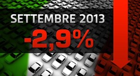 Immatricolazioni auto settembre 2013 in calo del 2,9%
