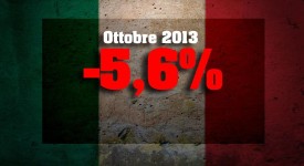 Mercato auto italiano in calo del 5,6% a ottobre 2013