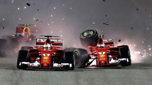 GP Singapore: disastro Ferrari al via, vince Hamilton davanti a Ricciardo
